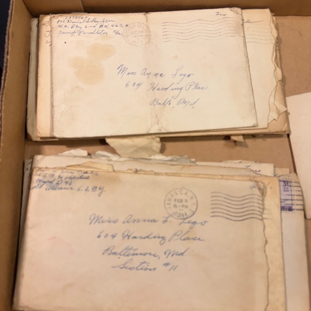 13 Original WWII Letters Envelopes 1943-1945 Soldier Correspondence Baltimore